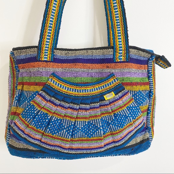 Pinzon Mexican Boho Handmade Colorful Shoulder Bag - Picture 2 of 7